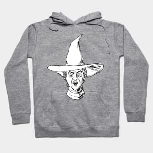 Face of Witch Without Color Hoodie